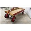 Image 6 : Jetliner 38 Nylon Bearings Red Wagon with Wood Bed and Red Handle