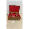 Image 1 : International Silver Company "Adoration" Silverplate Flatware Set in Wooden Case