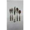 Image 4 : International Silver Company "Adoration" Silverplate Flatware Set in Wooden Case