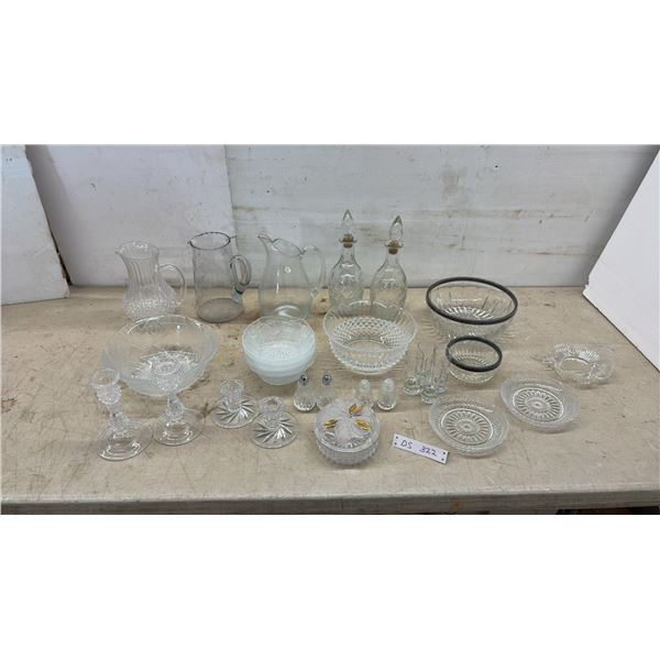 Crystal / Cut Glass, Pitchers, Decanters, Bowls, Candlesticks