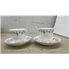 Image 17 : Royal Albert "Memory Lane" Bone China Dinner and Tea Service, 1965, Blue Floral With Gold Trim