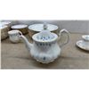 Image 18 : Royal Albert "Memory Lane" Bone China Dinner and Tea Service, 1965, Blue Floral With Gold Trim
