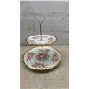 Image 10 : MZ Czechoslovakia Fruit Bowl Set, 3 Teacups and Saucers, 2-Tiered Server, Music Box, Candle Wreaths