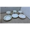Image 5 : MZ Czechoslovakia Fruit Bowl Set, 3 Teacups and Saucers, 2-Tiered Server, Music Box, Candle Wreaths