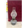Image 3 : Antique Kerosene Parlor Lamps with Etched Chimneys, Set of 4