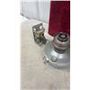 Image 4 : Aladdin railroad caboose oil lamps x2, street lantern, and Metal kerosene lamps x2