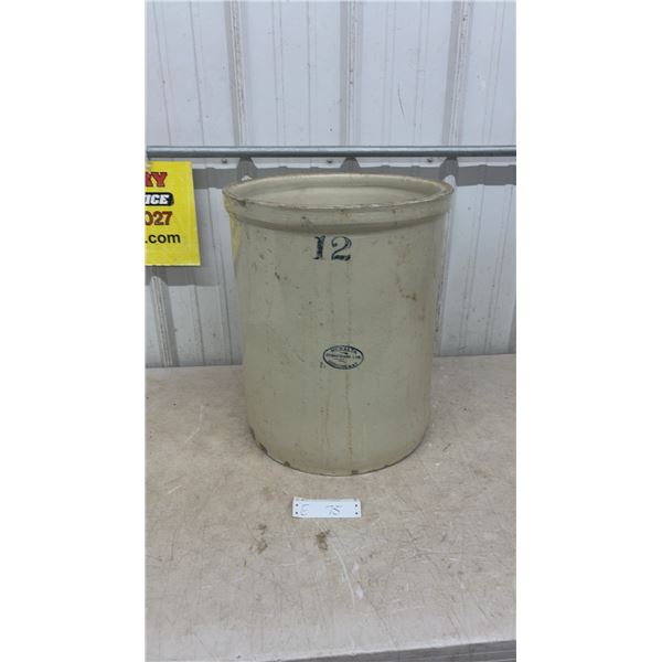 12 Gallon Stoneware Crock