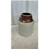 Image 10 : Vintage Two-Tone Stoneware Pickling Crocks With Lids, Set of 3