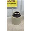 Image 3 : Vintage Two-Tone Stoneware Pickling Crocks With Lids, Set of 3