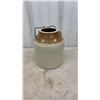 Image 7 : Vintage Two-Tone Stoneware Pickling Crocks With Lids, Set of 3
