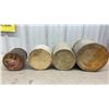 Image 12 : Set of Four Crocks with Brown Interior Glaze, Varying Sizes