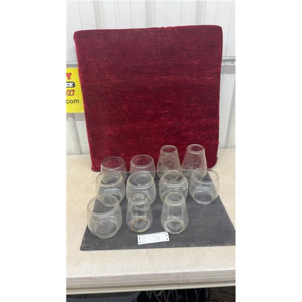 Lot of 11 Vintage Clear Glass Lantern Globes