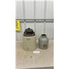 Image 1 : 3-Gallon Stoneware Crock With Lid and Gray Stoneware Storage Jar