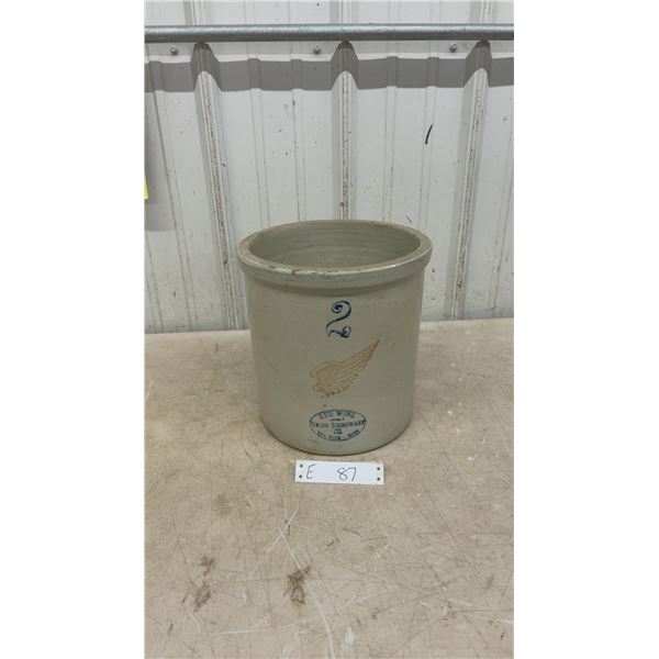 2 Gallon Red Wing Crock