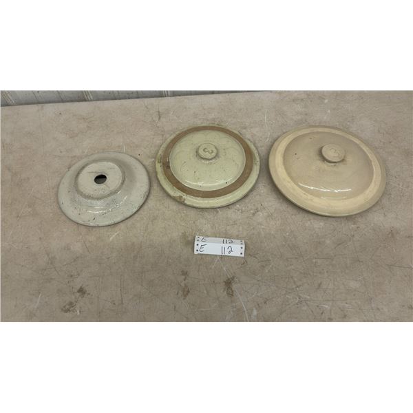 2 × 3 Gallon Crock Lids and Butter Churn Lid