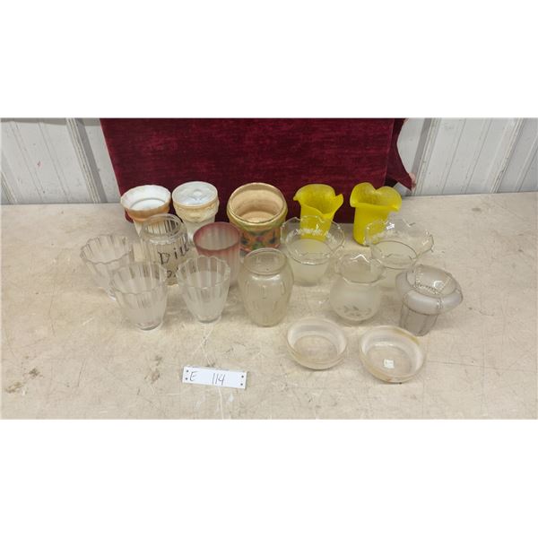 Glass Lamp Shades- Various Size, Shape and Colors