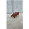 Image 12 : Vintage Wooden Model Farm Carts, Horse-Drawn Plow and Cast Iron Bull Figurine