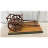 Image 2 : Vintage Wooden Model Farm Carts, Horse-Drawn Plow and Cast Iron Bull Figurine