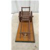 Image 3 : Vintage Wooden Model Farm Carts, Horse-Drawn Plow and Cast Iron Bull Figurine
