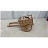Image 9 : Vintage Wooden Model Farm Carts, Horse-Drawn Plow and Cast Iron Bull Figurine
