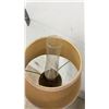 Image 6 : Antique Oil Floor Lamp, Glass Chimney and Burlap Shade