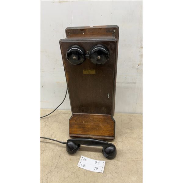 Northern Electric Wall-Mount Telephone with Handset and Cord, Made in Canada (Just a Shell)