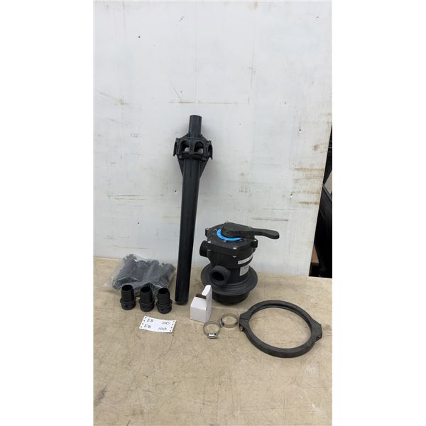 Carvin 39263105 7-Position 1-1/2” Flange Valve, Standpipe, Hoses, and Clamps