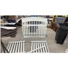 Image 1 : Elfe Juvenile Products White Wooden Baby Crib with Arched Headboard, Metal Mattress Support and