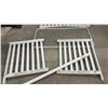Image 2 : Elfe Juvenile Products White Wooden Baby Crib with Arched Headboard, Metal Mattress Support and