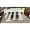 Image 6 : Elfe Juvenile Products White Wooden Baby Crib with Arched Headboard, Metal Mattress Support and