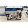Image 2 : Snowy Holiday Village with Lights and Music and Silver Sequin Wreath