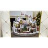 Image 4 : Snowy Holiday Village with Lights and Music and Silver Sequin Wreath