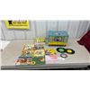 Image 1 : Superior 1959s Walt Disney Mouseketeers TV Record Player (Works) and Box of Picture Movie Scrolls