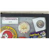 Image 2 : Collection of Vintage McDonalds Pin Back Buttons, Employee Name Tag, Pins and Showcase