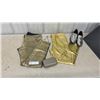Image 1 : Box of clothes, could be used for Halloween. 2 Pairs of Gold Pants Olsen Europe Size L/14 and