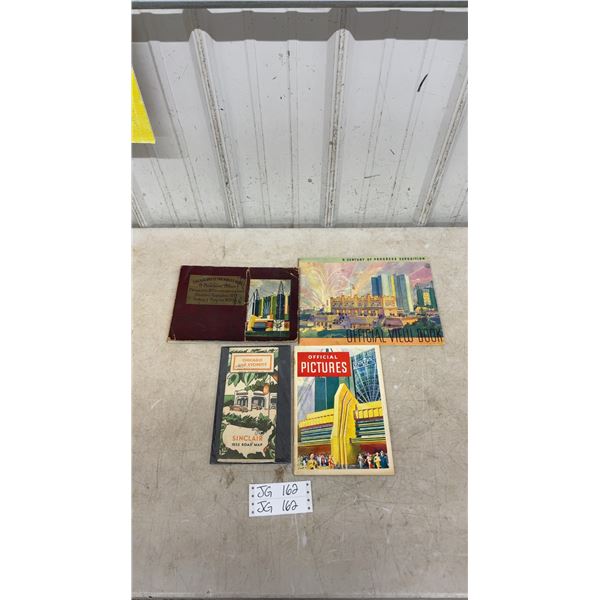 3 Chicago and World's Fair Souvenir Albums: Chicago from 1833, Columbian Expo 1893, Century of