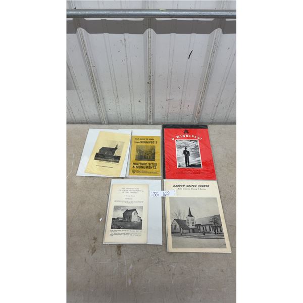 5 Vintage Booklets In Winnipeg: Historical Sites and Monuments, Kildonan Presbyterian Church, O