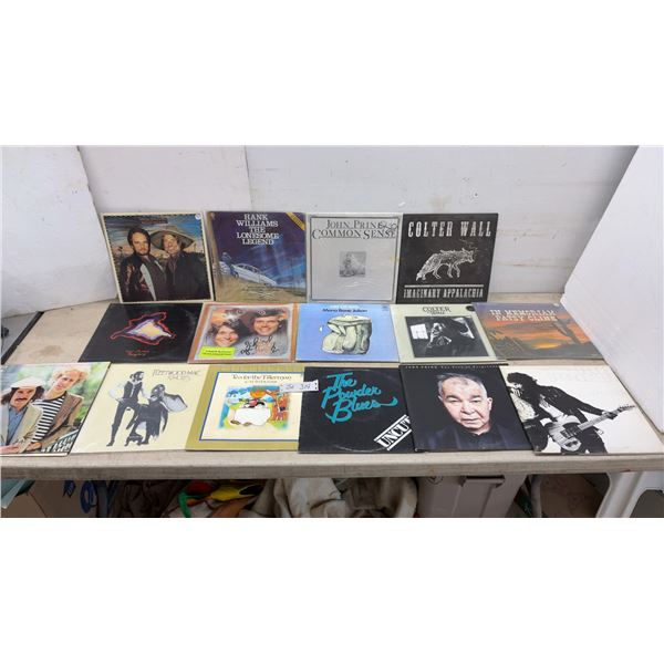 Vinyl Records Including Hank Williams, Fleetwood Mac, Cat Stevens, Colter Wall