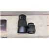 Image 11 : Minolta SRT 200 35mm SLR Camera with 50mm Lens, Soligor Telephoto, Sanwa Flash, Case