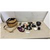 Image 1 : Minolta SRT 200 35mm SLR Camera with 50mm Lens, Soligor Telephoto, Sanwa Flash, Case