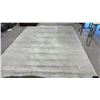 Image 2 : Carpet Art Deco Off-White Shaggy Area Rug, 100% Polypropylene Pile, 95” x 124”