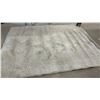 Image 3 : Carpet Art Deco Off-White Shaggy Area Rug, 100% Polypropylene Pile, 95” x 124”