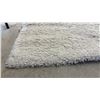 Image 4 : Carpet Art Deco Off-White Shaggy Area Rug, 100% Polypropylene Pile, 95” x 124”