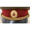 Image 3 : Soviet Army Officer's Visor Cap with Hammer and Sickle Insignia and Aqua Valve Box Locator