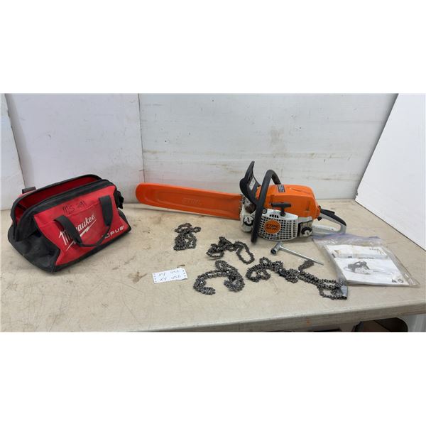 Stihl MS 291 (Farm and Ranch) Gas Chainsaw with Bar Scabbard, Spare Chains, Multi-Tool, Manual