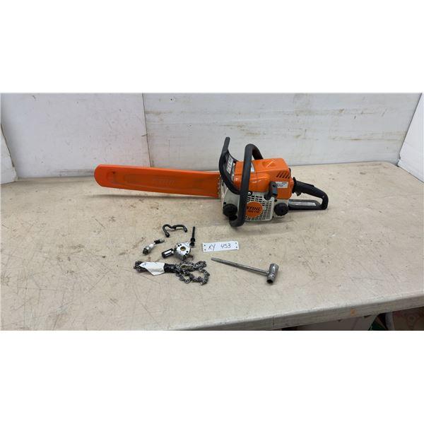 Stihl MS 170 Gas-Powered Chainsaw with New Carb, Extra Chain and More. Working