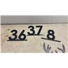 Image 3 : Two Metal Rabbits 24” and Deer Cutout, 18” and Decorative Numbers, 5”