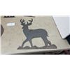 Image 4 : Two Metal Rabbits 24” and Deer Cutout, 18” and Decorative Numbers, 5”