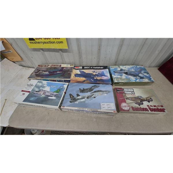 Lot of 6 Model Airplane Kits:1/48 scale Martin SP-5B Marlin, SB2C-4 Helldiver, F-4E Phantom, F-4B