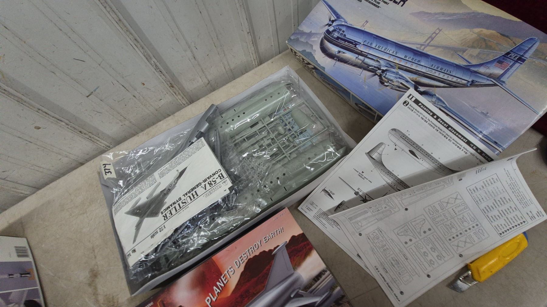 Appolo Model Rockets Revell Apollo Saturn V Rocket, Academy B-377 Stratocruiser, and Pegasus ...